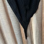 Guess Black Verena Sleeveless Mock Neck Ribbed Backless Bodysuit Size Large Photo 7