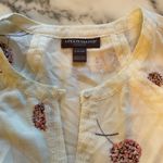 A pea in the pod NWT Pea in the Pod Floral Sleeveless Empire Waist Maternity Ivory Pink Top Sz S Photo 7