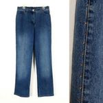 St. John Vintage Rhinestone Embellished High Rise Straight Leg Mom Jeans Size 4 Photo 1