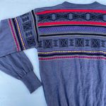 David Meister Vintage 90s Striped Wool Crewneck Sweater Photo 7