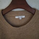 Madewell  M Camel Crew Neck Crop Long Sleeved Pullover Sweater Photo 3