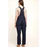 For Days Organic Cotton Dark Wash Carpenter Bib Overalls Straight Leg Size 26 Blue Photo 1