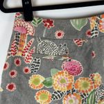 Michelle‎ Farmer Floral Print Shorts Size 2 Gray Colorful USA Made Cotton Photo 9