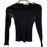 Wilfred  FREE BLACK RIBBED LONG SLEEVE SHIRT Photo 0