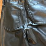 Abercrombie & Fitch Black Faux Leather Pants curve love long Photo 3