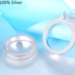 Boutique NEW 2‎ ct Solitaire Simulated Diamond Engagement Ring Set, Size 6 Photo 6