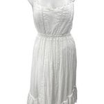 Z Supply  White Ruffle Lace Sleeveless Cami Camisole Midi A-Line Tank Dress Sz S Photo 0