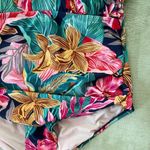 Kona Sol  Floral Hibiscus One Piece Swimsuit Size 20W Bikini Strappy Ruched Photo 3