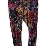 Reebok  Colorful Y2K Style Novelty Capri Legging Pants Mesh Tribal M #2739 Photo 0