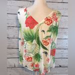 Thalia Sodi  Tank Top Layered Tropical Print w Removable Necklace-Large Photo 1