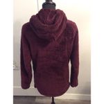 Victoria's Secret PINK Burgandy Teddy Bear Warm Hoodie 1/2 Zip XS Photo 5