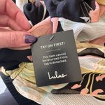 Lulus  - NWT Wondrous Water Lilies Black Floral Print Maxi Dress Sz M Photo 8