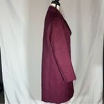 Anne Klein Quilted Floral Chianti Burgundy Trench Coat Jacket Nylon Photo 6