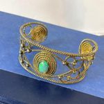 Fire‎ Opal cuff bracelet Made In Turkey Gold Colored Wire Brass Jewelry Photo 0