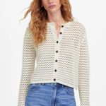 Madewell NWT Open-Stitch Crewneck Sweater In Lighthouse Size Large Photo 0