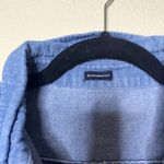 Brandy Melville Peyton Denim Crop Top Short Sleeve Blue Cotton Button-Front Sz S Photo 10