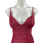 Tiger Mist Red Sleeveless Ruched Cami Camisole Tank Mini Bodycon Dress Size S Photo 2