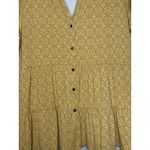 Belk Wonderly Women XXL Short Sleeve Julianna Crepe Button Down Tunic Yellow V Neck Photo 2