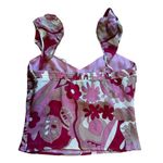 BCBG Max Azria Y2K Silk Floral Print Corset-Style Top – Size 6 Photo 2