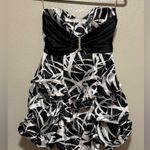 Ruby Rox New Juniors Strapless Black and White Mini Semi Formal Dress Photo 0