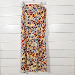 BCBGeneration Yellow Red Blue Floral Ruffle Sarong Wrap Midi Skirt, EUC, Size XS Photo 3