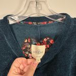 Umgee  Dark Teal Blue Knit Short Sleeve Oversized Sweater Top Medium M Casual Photo 2