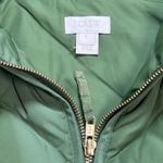 J. Crew Women's Quilted Puffer Vest Green Olive Sleeveless Full Zip Small S Photo 1