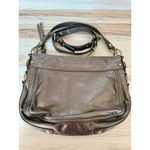 Coach Women's  Zoe Gun Metal Grey Leather Shoulder Bag One Size Photo 2