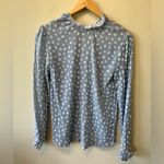 ZARA Long Sleeve Ruffle Cuff Neck Embroidered Boho Peasant Daisy Print top Photo 4