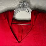 Aakasha Raspberry Red Linen Front Pleated Hood Sleeveless Lagenlook Maxi Dress Size XL Photo 7