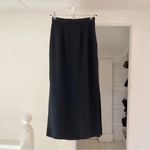 Valerie Stevens  Vintage 80s Wool Midi Skirt Size 2P Black Photo 4