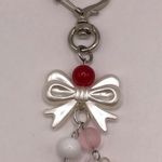 Handmade Strawberry Bunny Keychain White Photo 3
