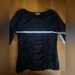 Classiques Entier Vintage Y2K  Black Silk Ruched Top, Size 2X, NWT Photo 1