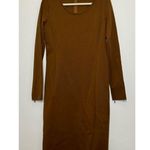 Max Mara Onore Long Sleeve Jersey Midi Dress In Tobacco Photo 3