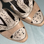 RIEKER Black Leather Mary Janes Size 38/8 B36 Tan Photo 5