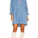 Free People New With Tags  Hannah Denim Mini Dress Sz XS (fits like a M) Photo 0