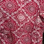 Wrangler Red And White Button Down Tie Waist Top Photo 3