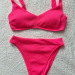 Hollister  Hot Pink Ribbed Bikini Set Photo 0