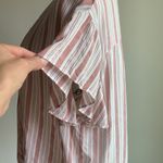 Mustard Seed Oxford Ruffle Stripe Top Size Large NWT Photo 12