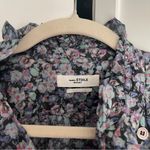 Isabel Marant  Pamais Floral Blouse Long Sleeve Button Down Ruffle Photo 2