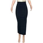 FAVORITE DAUGHTER The Emma Rib Cotton/Cashmere Blend Maxi Skirt, Black, Medium Black Photo 5