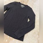 American Eagle  black waffle knit long sleeve women’s size large Photo 2