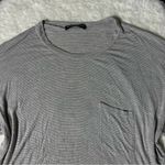 Brandy Melville Gray and White Stripe Crop Top Photo 1