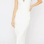 Likely NEW Britta Gown White Silver Straps Back Slit Regular Price $439.00 Sz 10 Photo 0