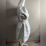 TCEC  Pastel Floral Puff Sleeve mini dress jacquard size small Photo 3