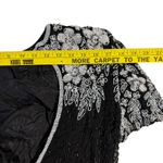 Vintage Beaded Dress Black Silk Party Cocktail‎ Dress Open Back M Size M Photo 10