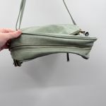 Sage Green Faux Leather Crossbody Bag Women’s Adjustable Strap Tassel Pocket Photo 6
