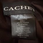 Cachet Y2K Beaded Halter Midi Dress Brown Size 8 Sleeveless Handkerchief Hem Photo 6