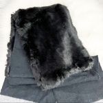 Vince Camuto  Black and Gray fur fringe scarf Photo 1