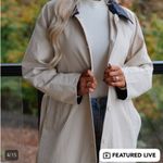 These Three Boutique  Opal Trenchcoat - Beige/Navy Photo 3